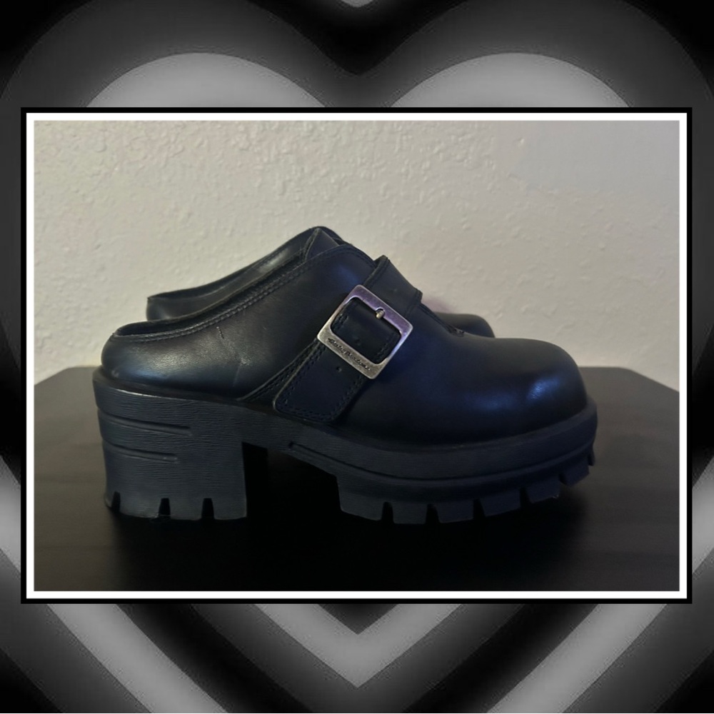 Vintage 90s Y2k Harley Davidson Chunky Platforms